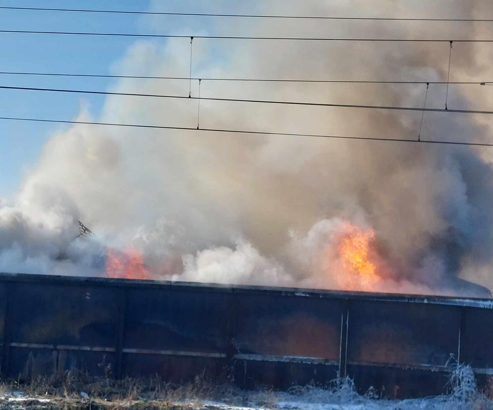 Pożar składowiska odpadów