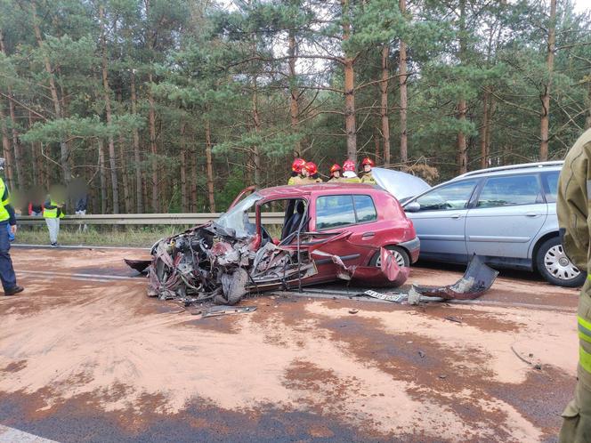 Zderzenie 3 osobówek i ciężarówki na DK46 w Częstochowie