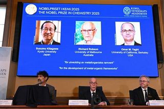 Nagroda Nobla z chemii 2025 przyznana. Susumu Kitagawa, Richard Robson i Omar M. Yaghi uhonorowani za przełomowe badania 