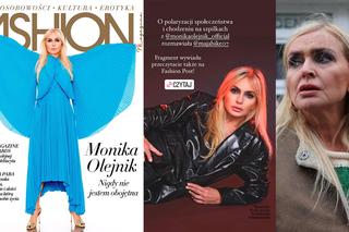 Monika Olejnik wyretuszowana jak nastolatka na okładce magazynu o modzie 