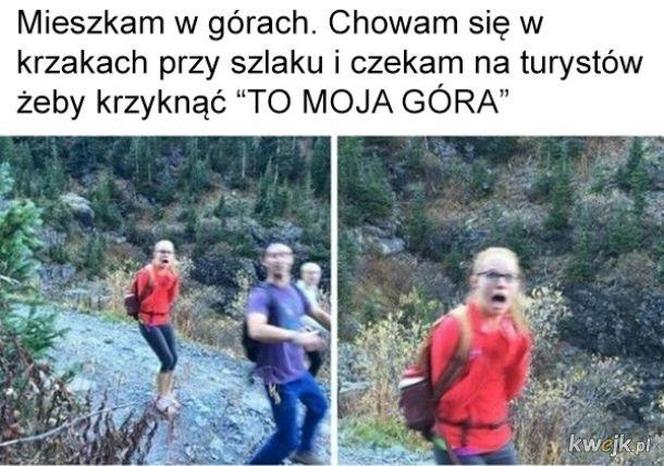 Najlepsze memy o turystach w górach. Te obrazki znane z Tatr bawią do łez 