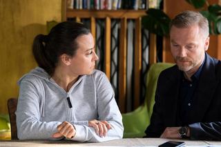 M jak miłość odc. 1678. Magda (Anna Mucha), Andrzej Budzyński (Krystian Wieczorek)