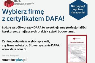 Stowarzyszenie DAFA - wybierz firmę z Certyfikatem DAFA!