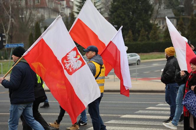 Protest rolników 20 marca w Lublinie. Przeszli ulicami miasta pod LUW