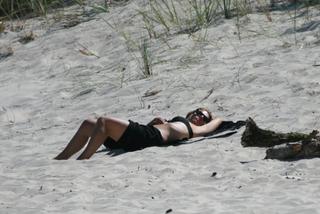 Marta Manowska zasnęła na plaży nad Bałtykiem