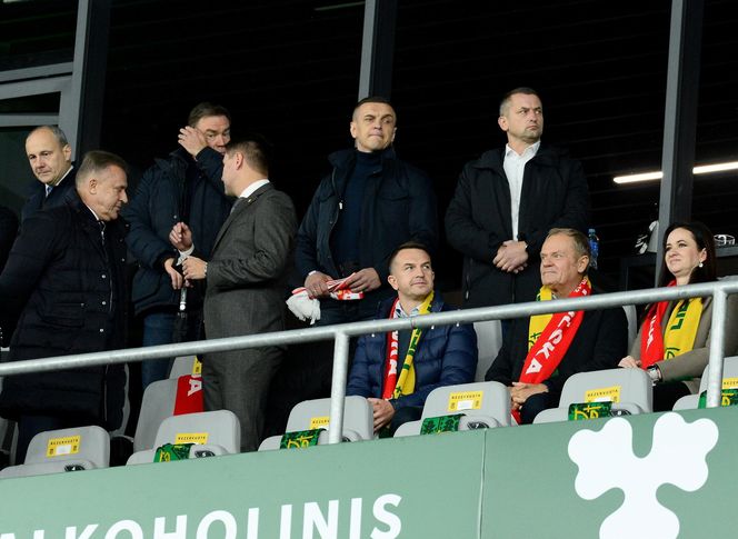 Donald Tusk przyleciał na mecz Litwa - Polska