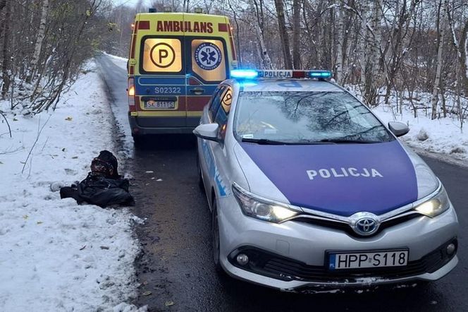 Świętochłowice. 16-latek przeleżał całą noc w śniegu. Uległ wypadkowi [ZDJĘCIA].