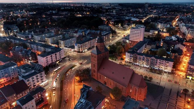 Tak wygląda Gorzów z lotu ptaka. Niesamowite zdjęcia wieczorową porą