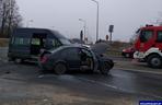 Wypadek na obwodnicy Olecka. Zderzyły się dwa samochody osobowe