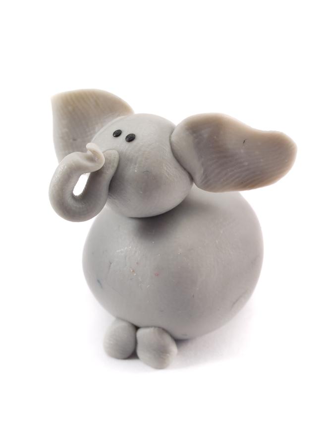 Figurki z plasteliny - słoń