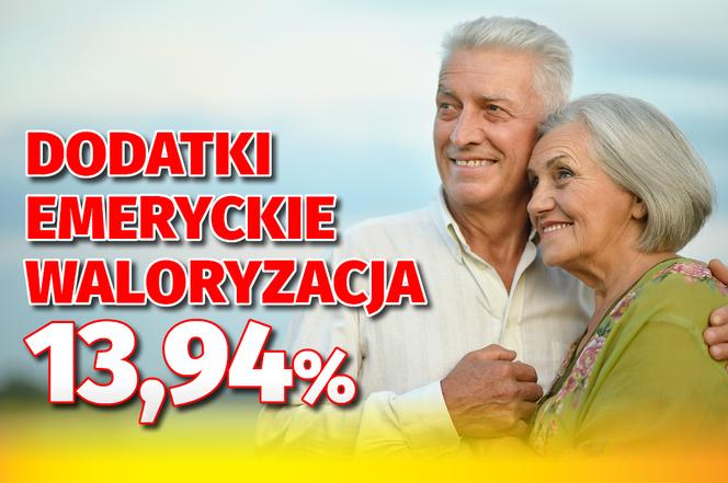 Dodatki emeryckie waloryzacja 13,94%