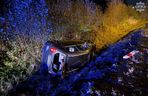 Plaga pijanych kierowców na Śląsku! Jeden skosił latarnię, drugi wylądował w rowie