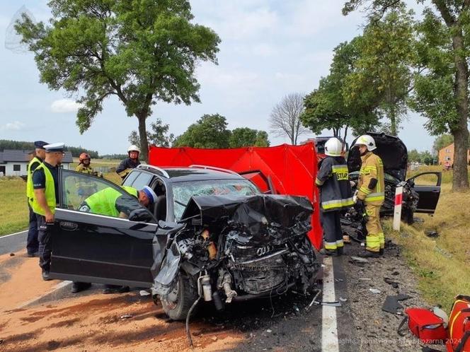 Tragiczny wypadek na DK 42. Zginęły dwie osoby. Wśród rannych są dzieci