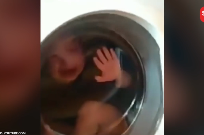 Zamknęli dziecko w pralce i nagrali wideo.