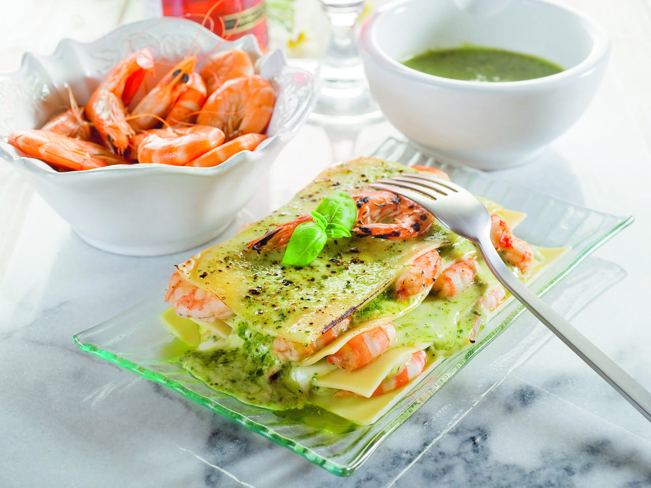 Lasagne z krewetkami i cukinią  