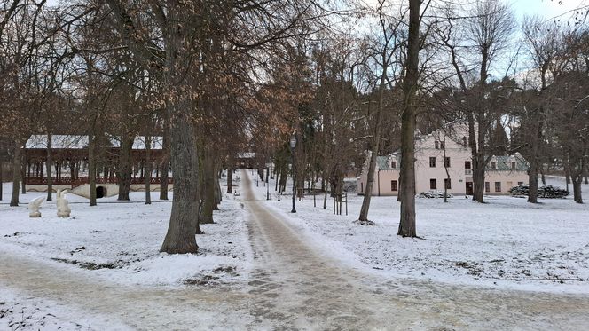 Nałęczów - Park Zdrojowy zimą