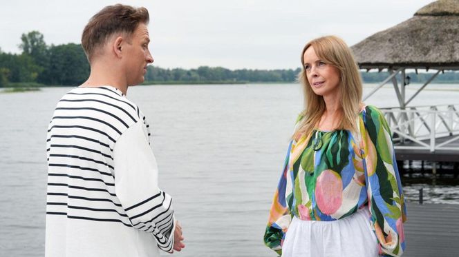 	Barwy szczęścia odc. 3123. Agnieszka (Katarzyna Tlałka), Łukasz (Michał Rolnicki)