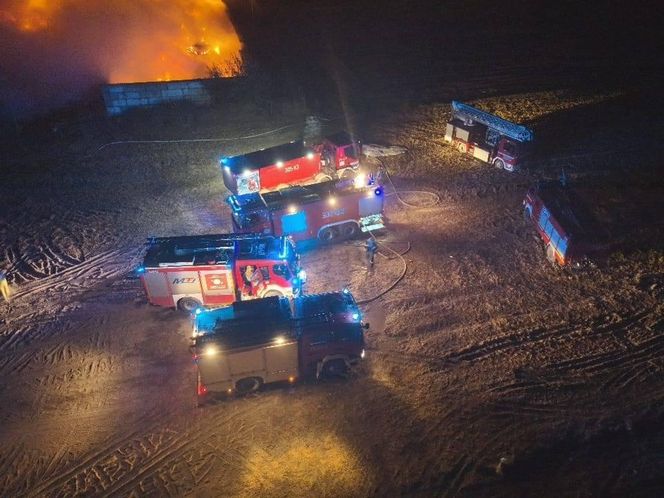 Strażacy walczyli z ogniem na składowisku odpadów w Bełżycach