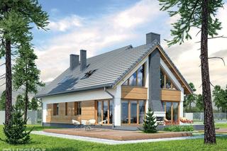 Projekt domu M210 Jasna przestrzeń z katalogu Muratora - wizualizacje, plany, rysunek, aranżacje