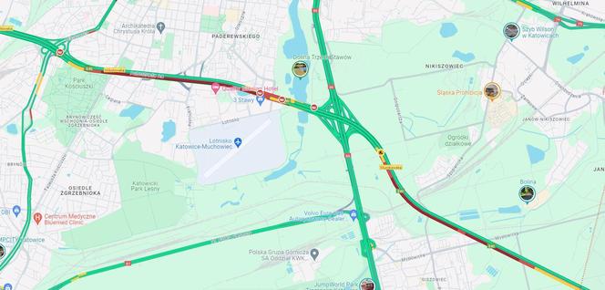 Zablokowane są trzy pasy ruchu na wysokości CH 3 Stawy w kierunku Krakowa
