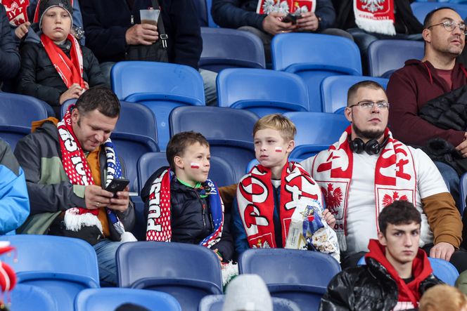 Kibice na meczu Polska -Nowa Zelandia na Stadionie Śląskim