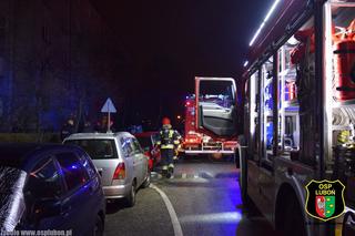 Pożar na ul. Sikorskiego w Luboniu