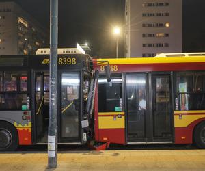 Zderzenie dwóch autobusów miejskich w Warszawie