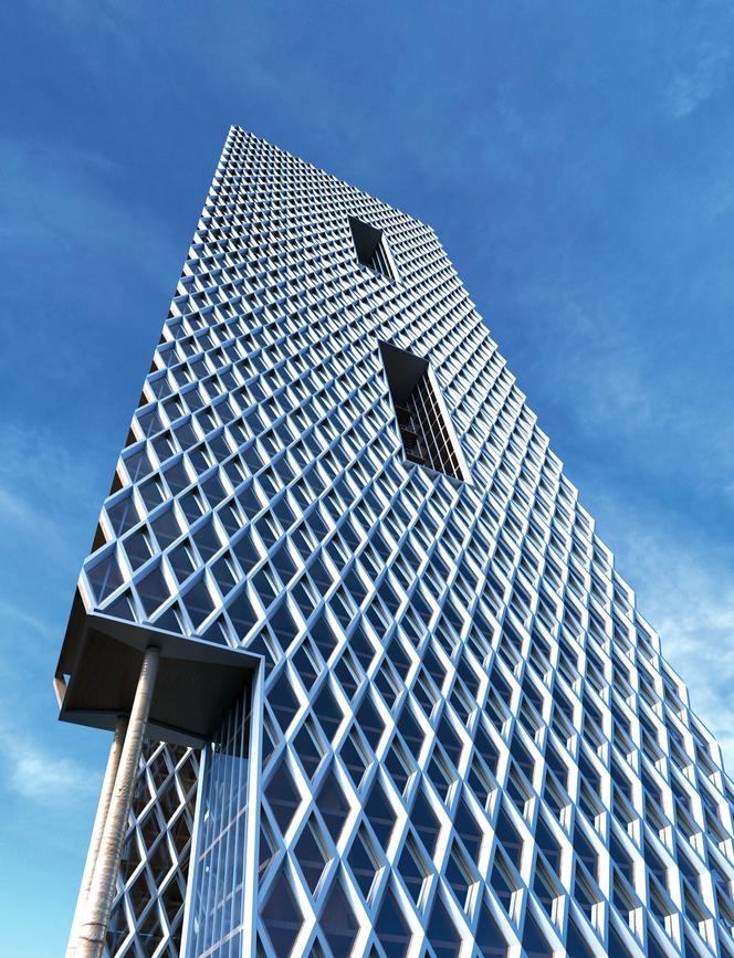 Mieszkalna wieża o wysokości 228 m to wspólny projekt badawczy University of Cambridge, Thornton Tomasetti i Perkins & Will