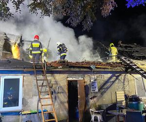 Nocny pożar domu w Janowie pod Międzyrzeczem