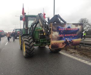 Protest rolników w Elblągu na S7