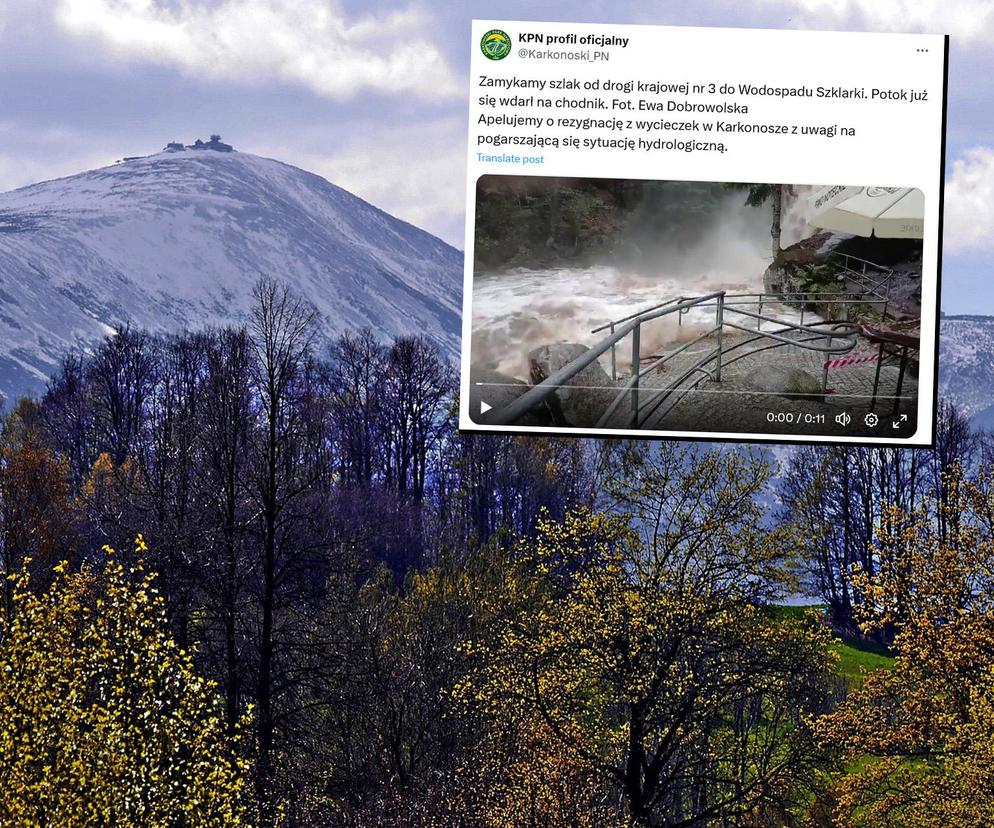 Zagrożenie powodziowe. Karkonoski Park Narodowy zamknął szlaki! Sytuacja jest niebezpieczna