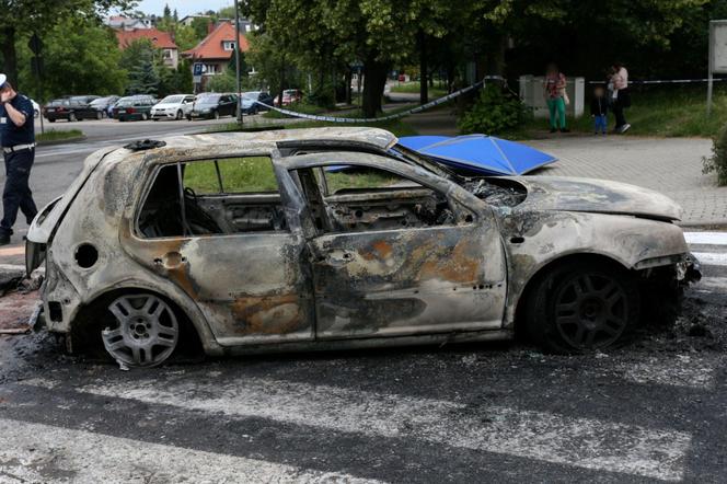 Wybuch samochodu w Zielonej Górze