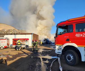 Firma z Przysieki Polskiej wydała oświadczenie po pożarze. Paliły się hałdy odpadów w jej zakładzie recyklingu