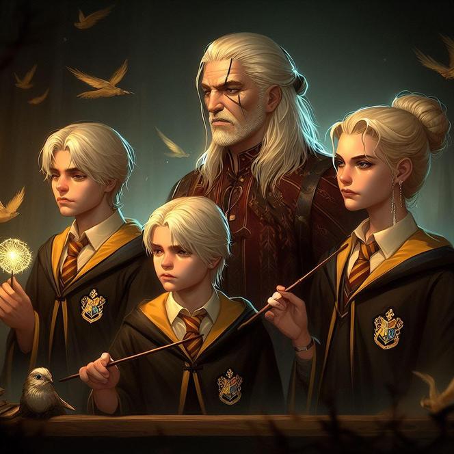 Wiedźmin: Geralt, Ciri, Triss i Yennefer w Hogwarcie! AI przeniosła ich do szkoły magii!