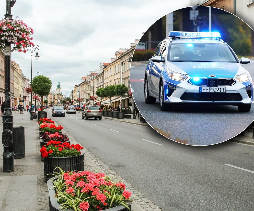 Dramatyczne sceny na Nowym Świecie. Policjanci użyli siły wobec agresora. Mężczyzna zmarł w szpitalu