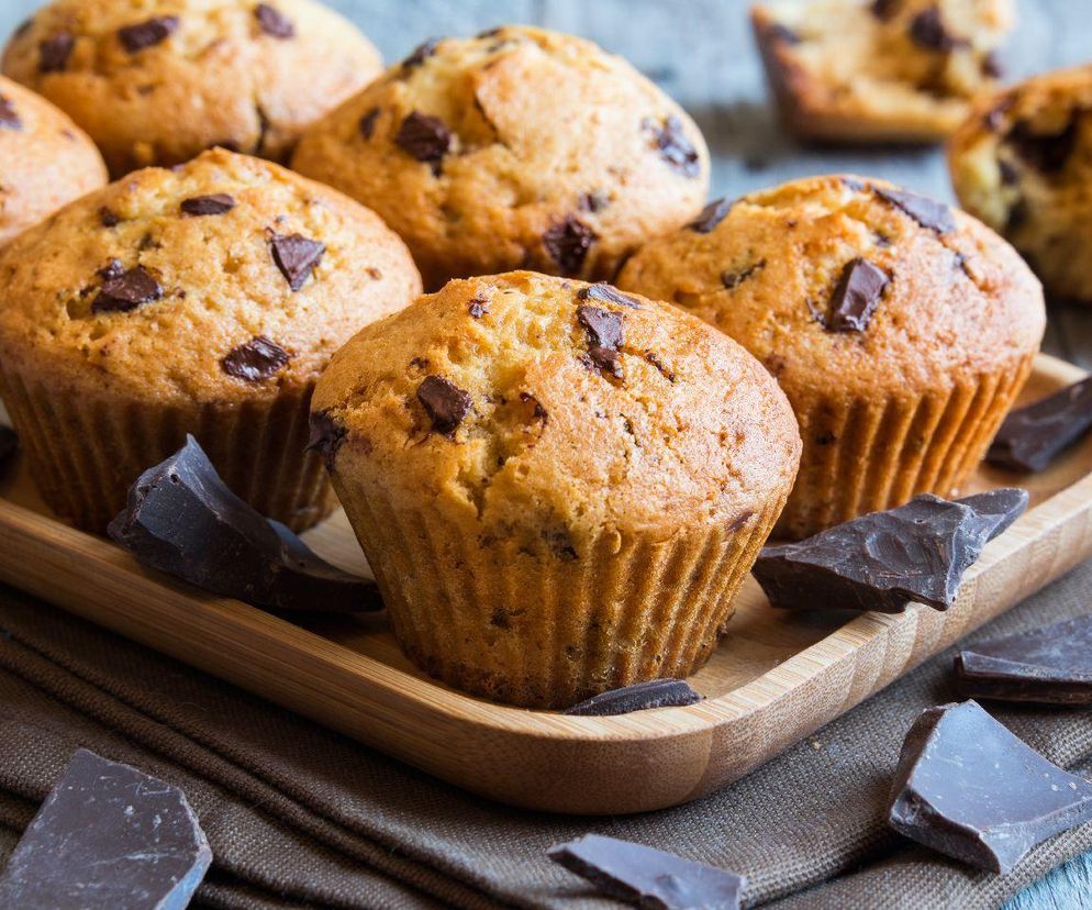 muffinki bananowe z czekoladą