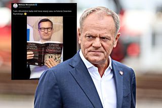 Mateusz Morawiecki czyta Upadek Cesarstwa Rzymskiego. Ten uśmieszek zdradza wszystko. Tusk