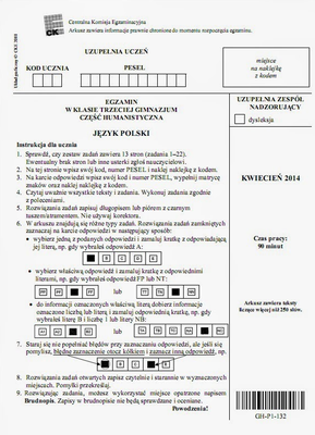 egzamin gimnazjalny oszuści