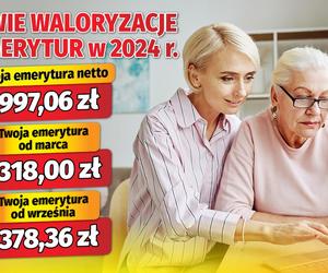 Dwie waloryzacje emerytur w 2024 r.