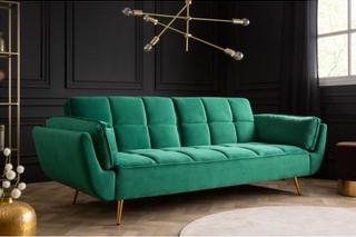 Sofa rozkladana Oliwia - szmaragdowo zielona - 2449 zł