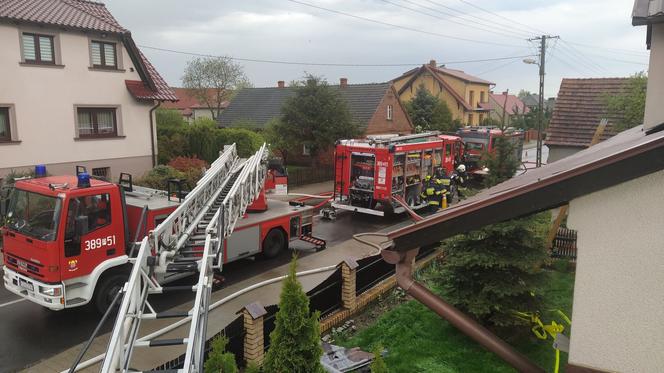 Piorun uderzył w dom jednorodzinny w Dąbczu