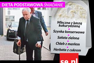W szpitalu trzymają Kaczyńskiego na zupie mlecznej