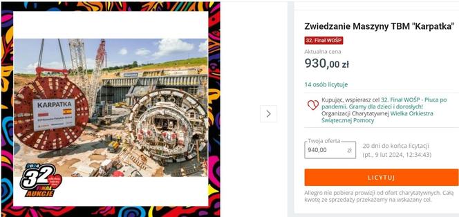Najciekawsze licytacje 32. WOŚP na Podkarpaciu
