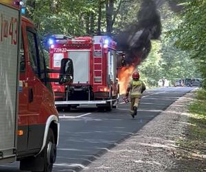 Dachował ,jego auto stanęło w ogniu. Nikt nie zdołał mu już pomóc