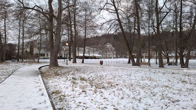 Nałęczów - Park Zdrojowy zimą