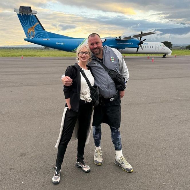 Ewa Gawryluk z mężem Piotrem Domanieckim