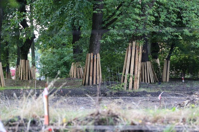 Rewitalizacja parku Bronowickiego w lublinie - postęp prac na koniec lipca 2025