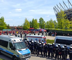 Policyjne zabezpieczenie piłkarskiego finału Pucharu Polski (2.05.2025)