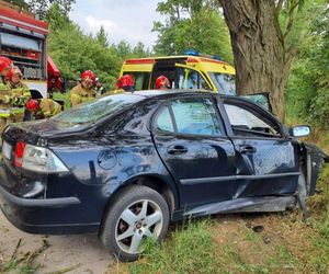 Śmiertelny wypadek pod Skierniewicami. 68-latek uderzył w drzewo [ZDJĘCIA].