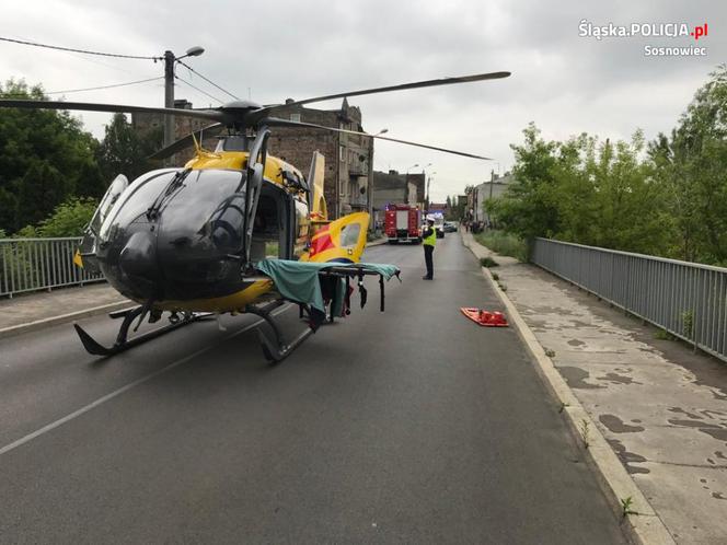 Sosnowiec: DRAMATYCZNA akcja na moście! 6-letni chłopiec wpadł pod auto dostawcze. W akcji LPR